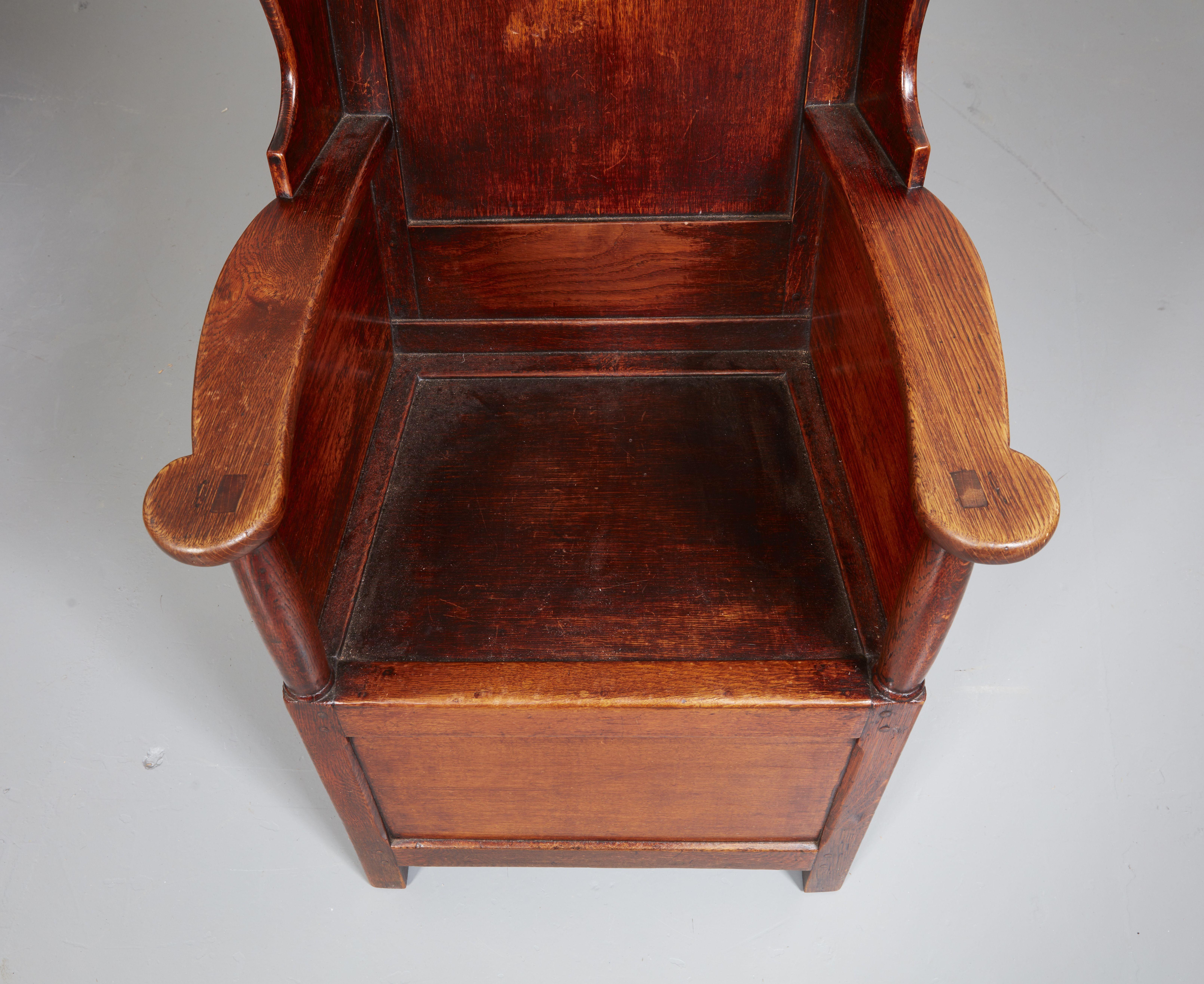 Early 19th c. Welsh Oak Lambing Chair 4
