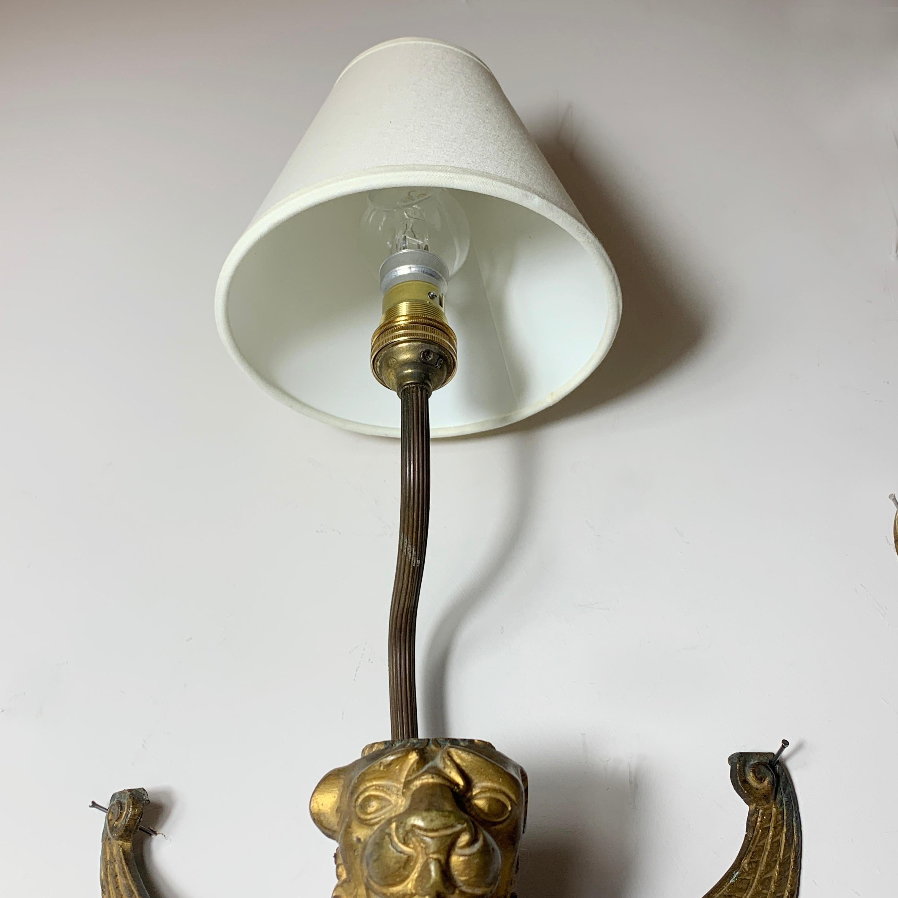 Early 19th Century, Winged Griffin Wall Lights 4