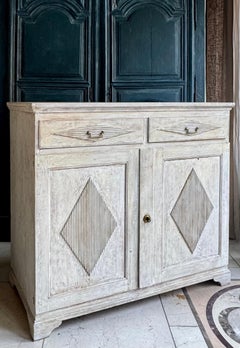 Early 19th CenSwedish Gustavian Period 1820 Sideboard with Carved, Reeded Panels
