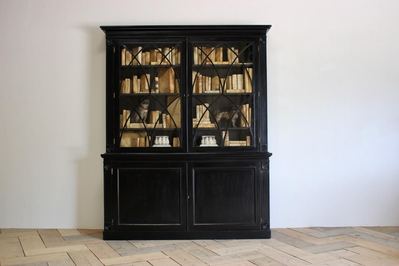 Ebonized Early 19th Century English Regency Bookcase