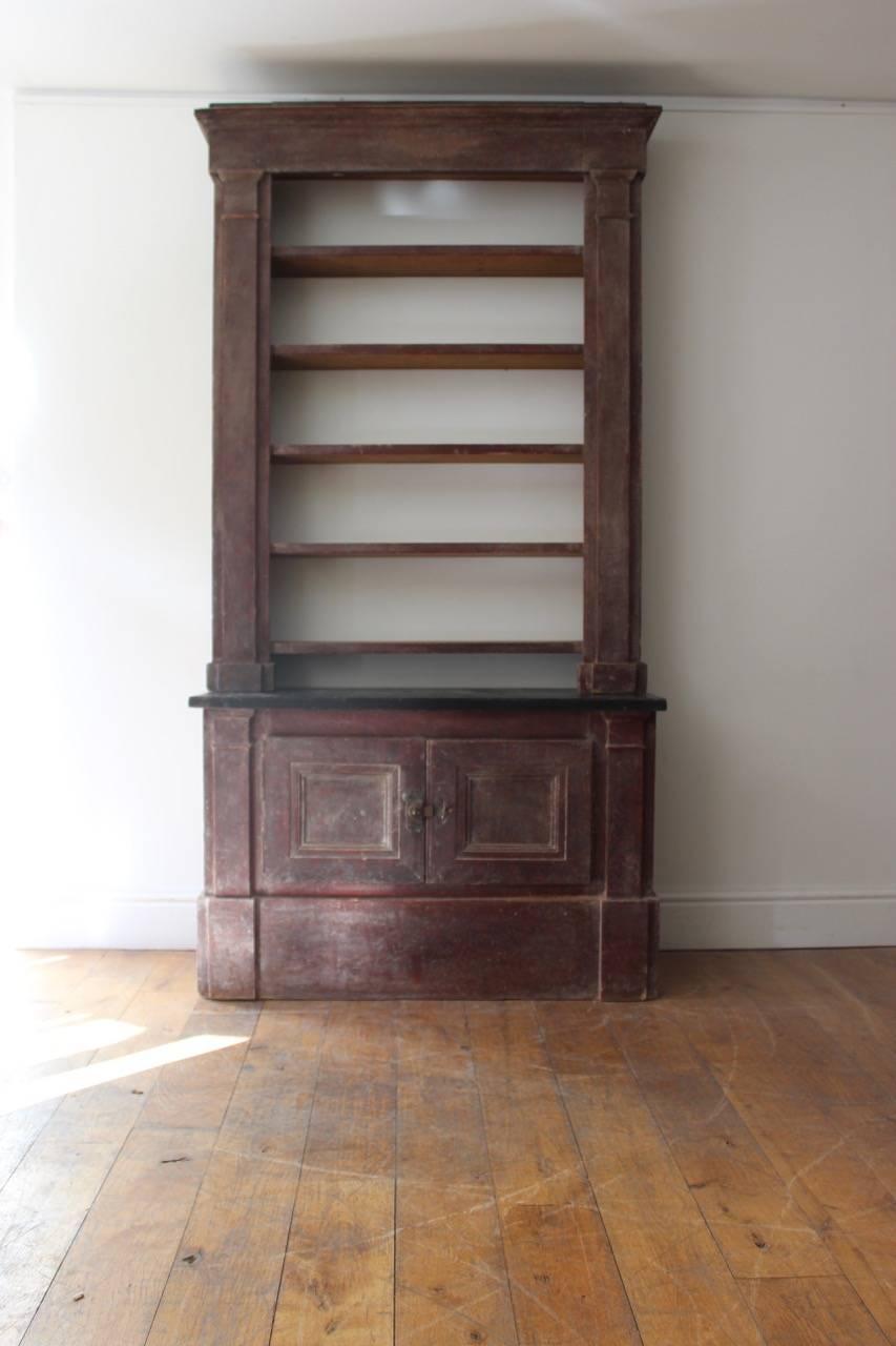 Early 19th Century French Directoire Painted Bookcase For Sale 2