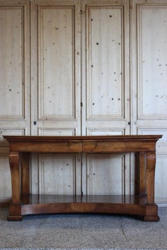 Early 19th Century French Large Walnut console Table