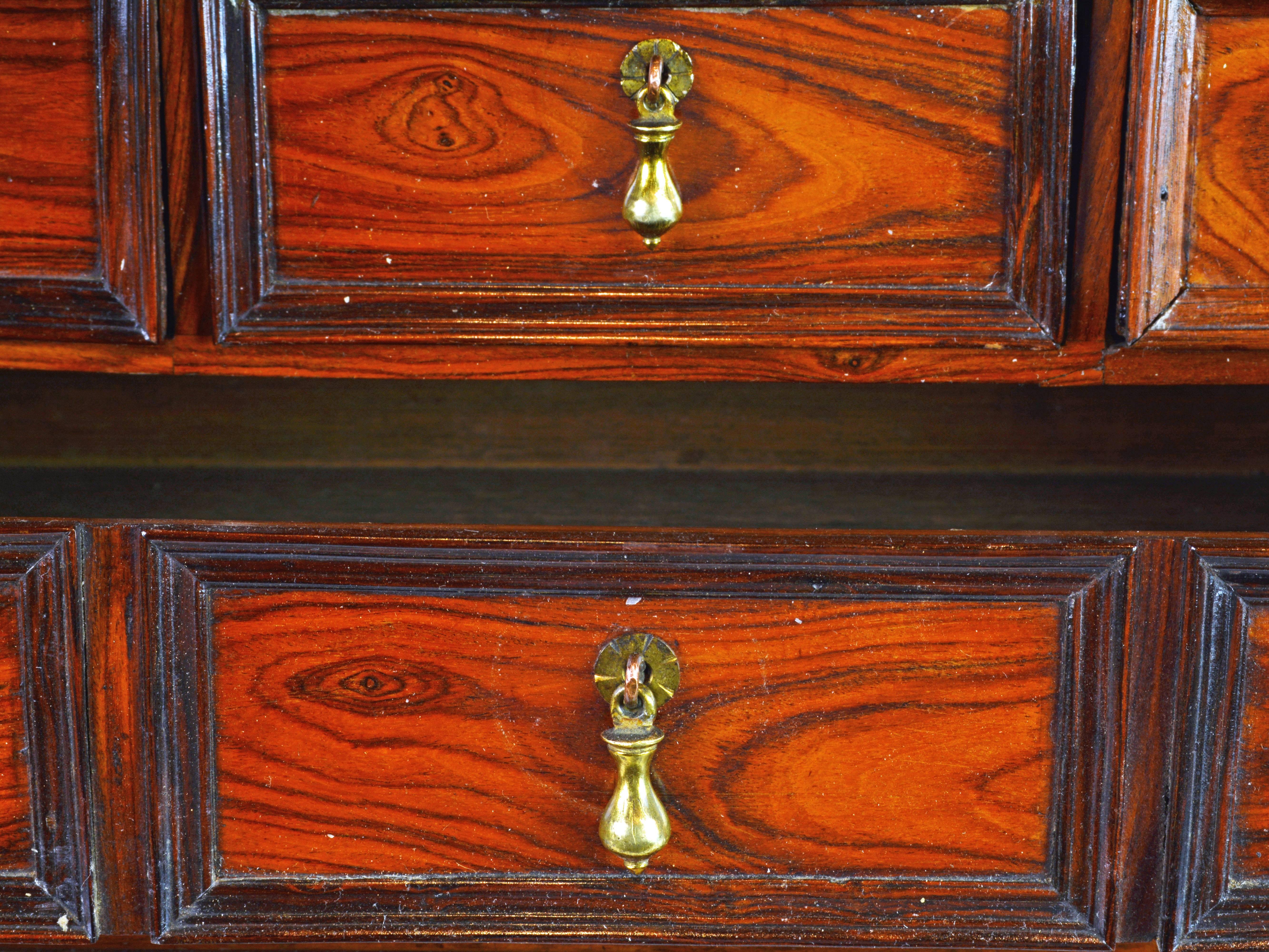 Italian Baroque Style Walnut Parquetry Jewelry Cabinet on Stand 3