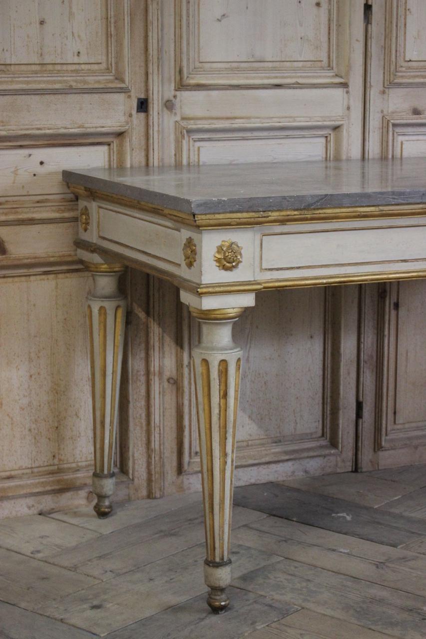 Early 19th Century Italian Console Table For Sale 6