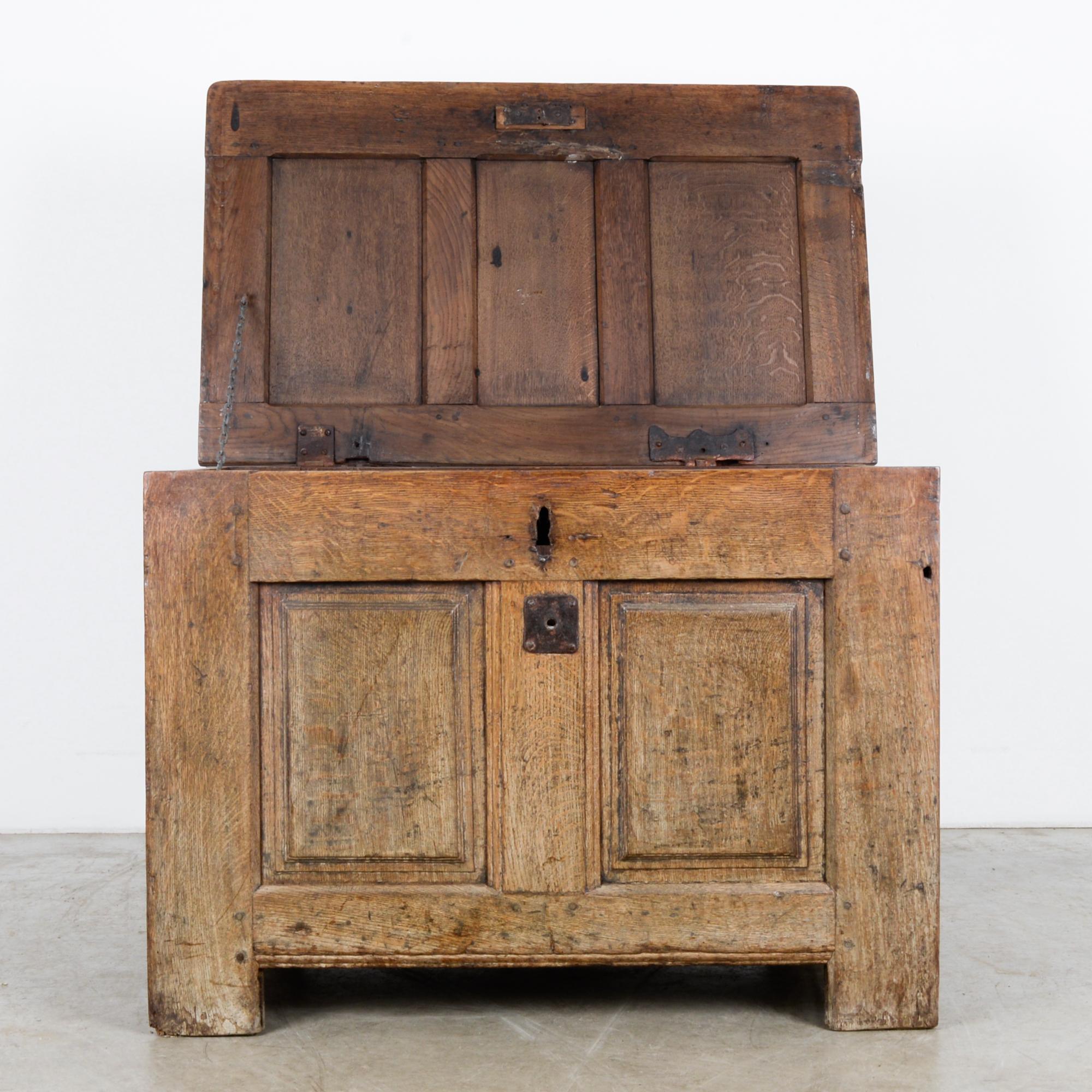 French Provincial Early 19th Century French Wooden Trunk
