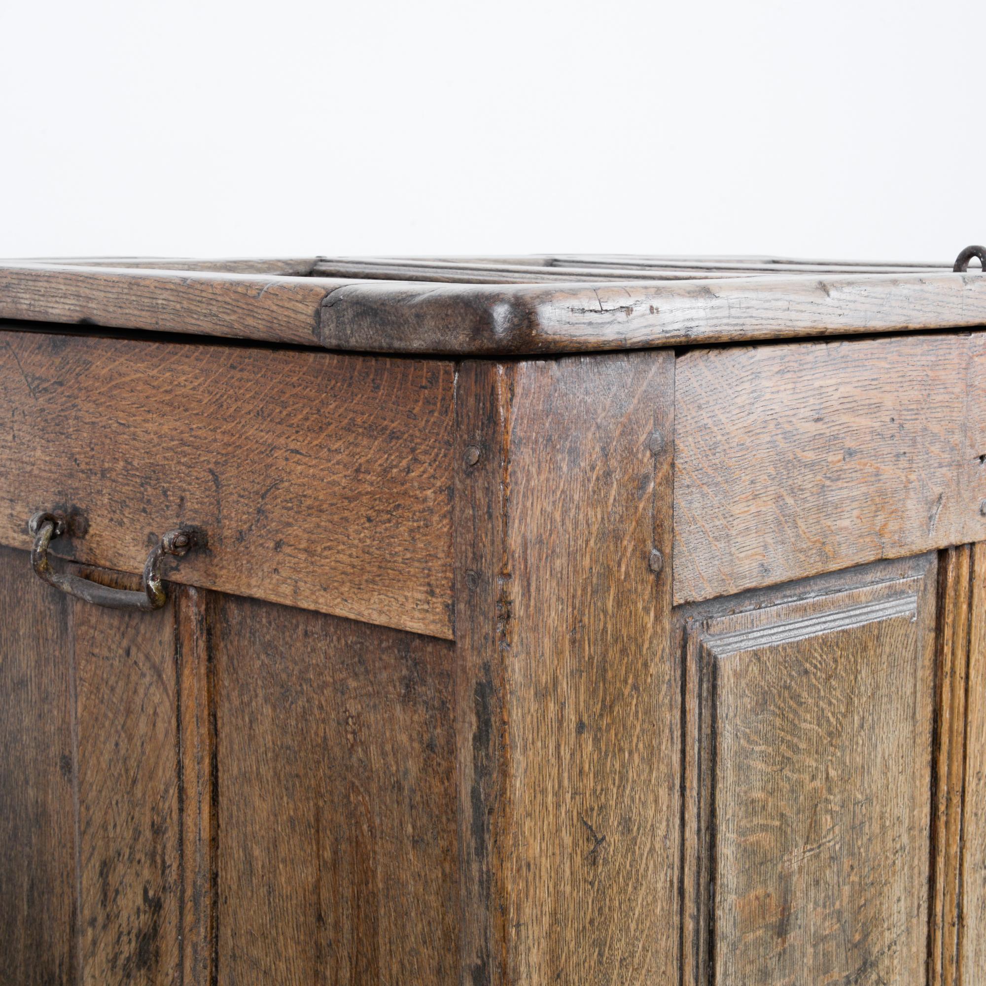 Iron Early 19th Century French Wooden Trunk