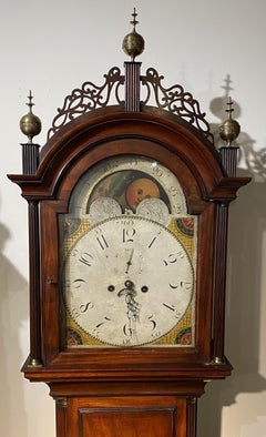 Early 19th Century Aaron Willard Jr Tall Case Clock w/ Paul Revere Printed Label