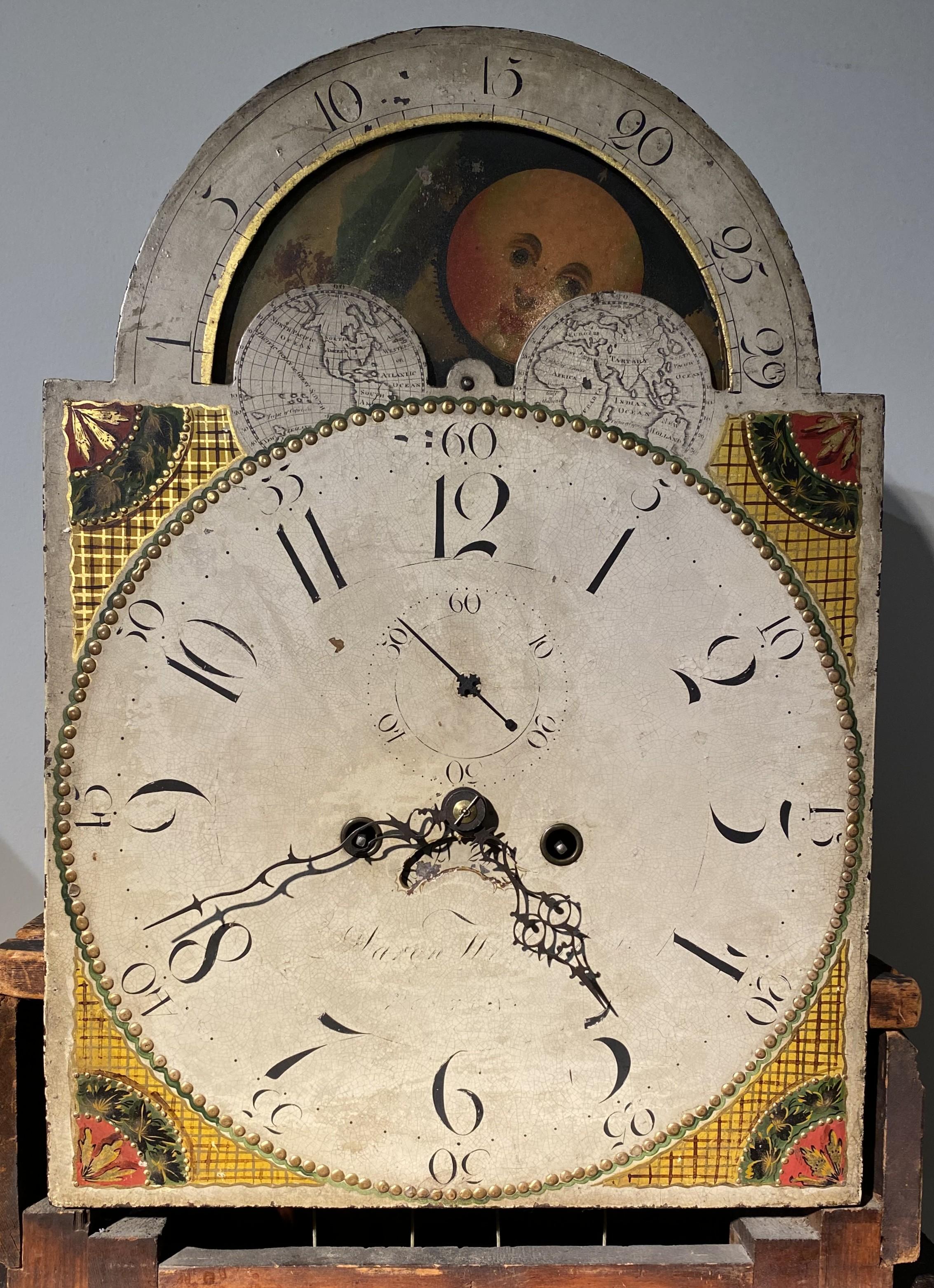 Early 19th Century Aaron Willard Jr Tall Case Clock w/ Paul Revere ...