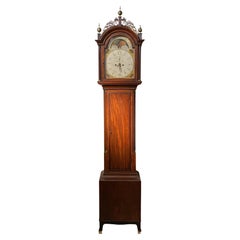 Early 19th Century Aaron Willard Jr Tall Case Clock w/ Paul Revere Printed Label