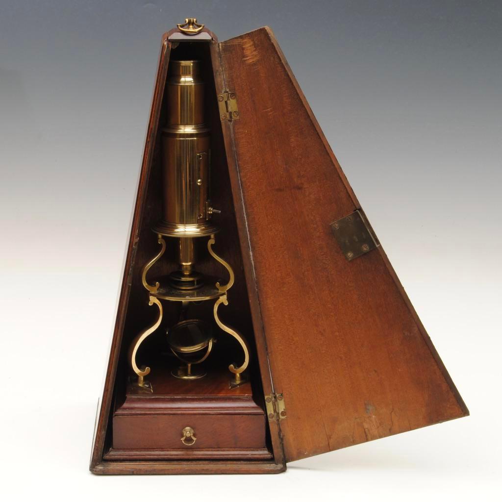Early 19th Century Abrahams of Bath Culpepper Brass Microscope 1