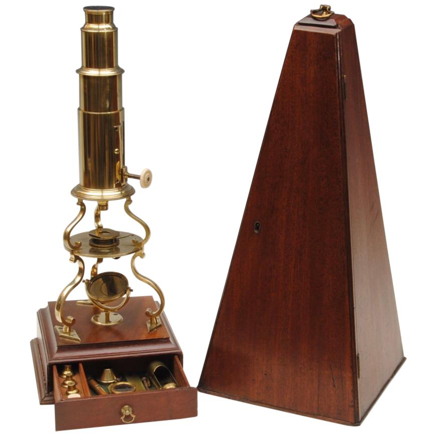 Early 19th Century Abrahams of Bath Culpepper Brass Microscope