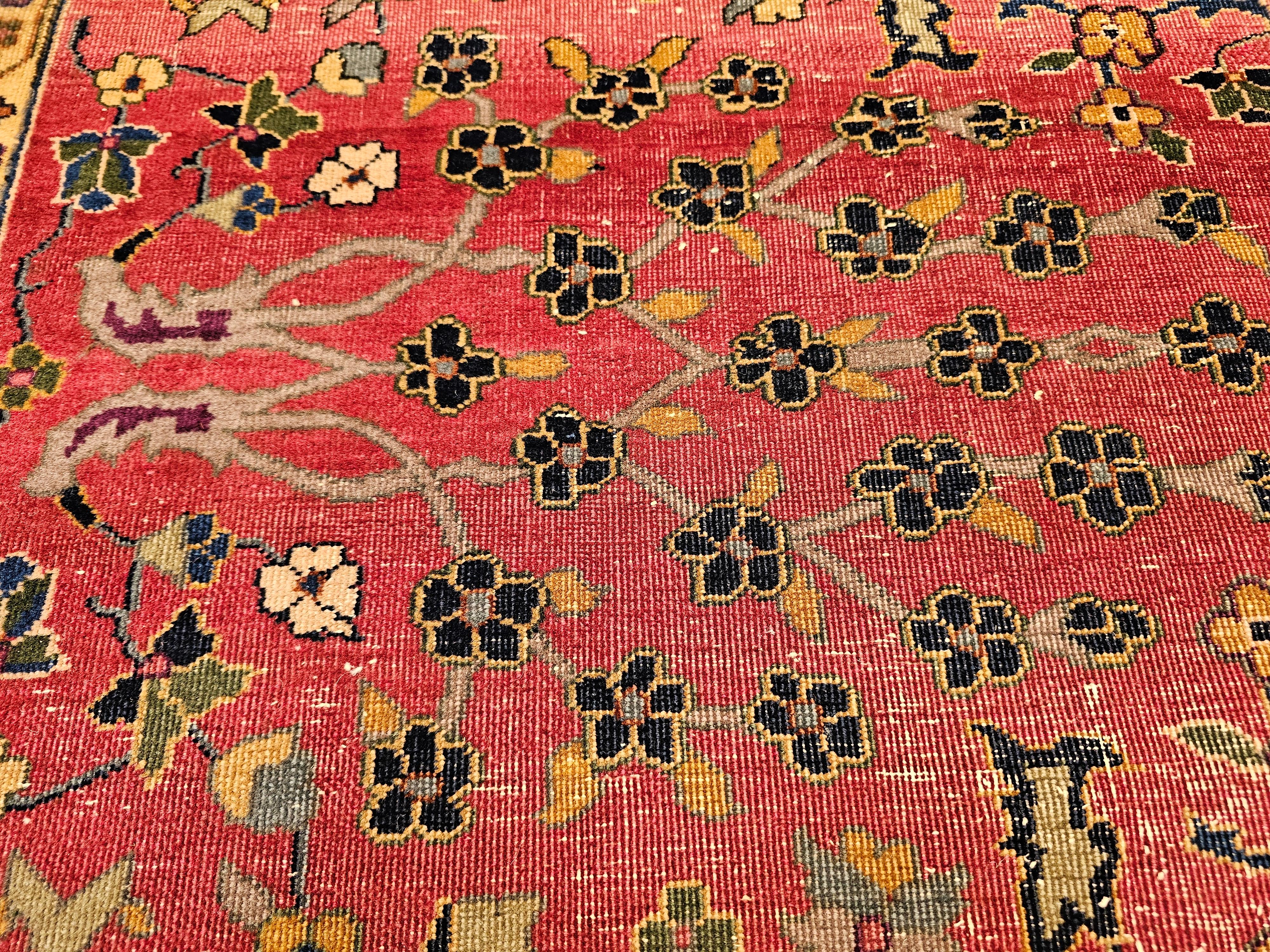 Early 19th Century Square Size Agra Rug in All Over Pattern For Sale 4