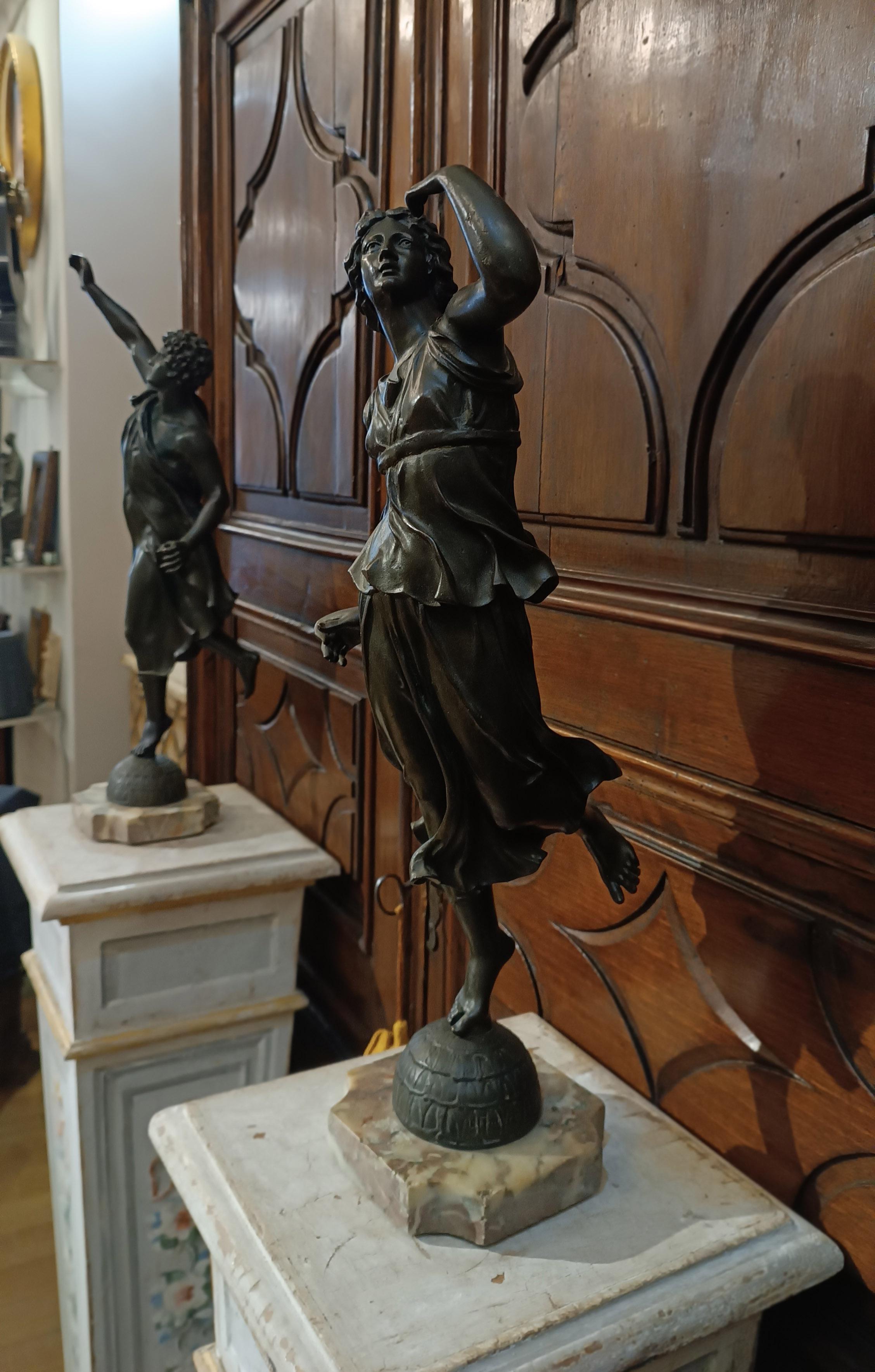 EARLY 19th CENTURY ALLEGORY OF SPRING BRONZE STATUES  5