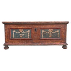 Early 19th Century Alpine Painted Blanket Chest