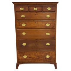 Early 19th Century American Cherrywood Tall Chest