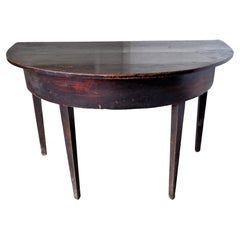 Early 19th Century American Country Demilune Table 