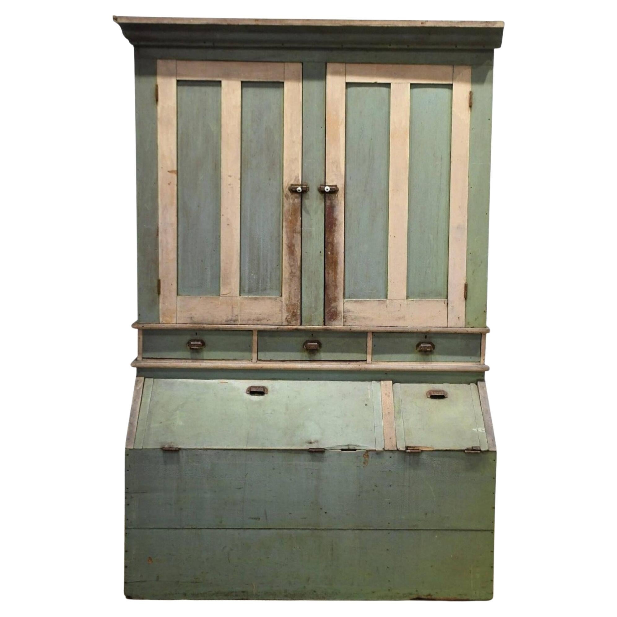 Early 19th Century American Country Mercantile Cabinet For Sale