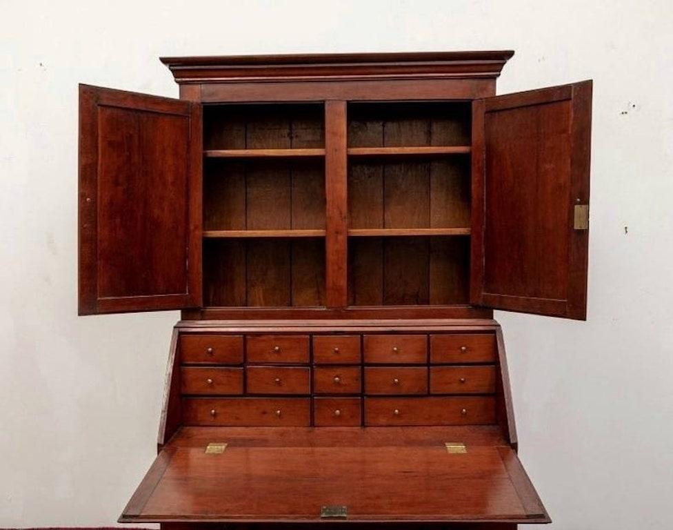 Early 19th Century American Country Secretary Desk In Good Condition In Forney, TX