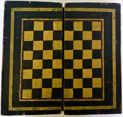 Tablero de juegos americano de doble cara de principios del siglo XIX