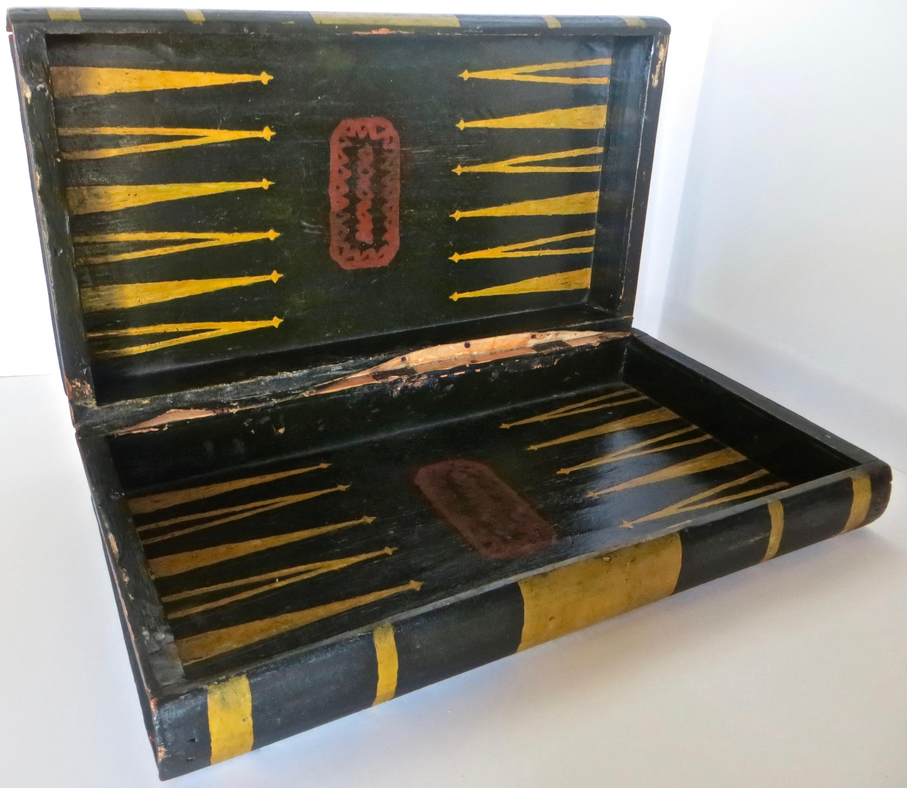 Hand-Crafted Early 19th Century American Double Sided Games Board For Sale