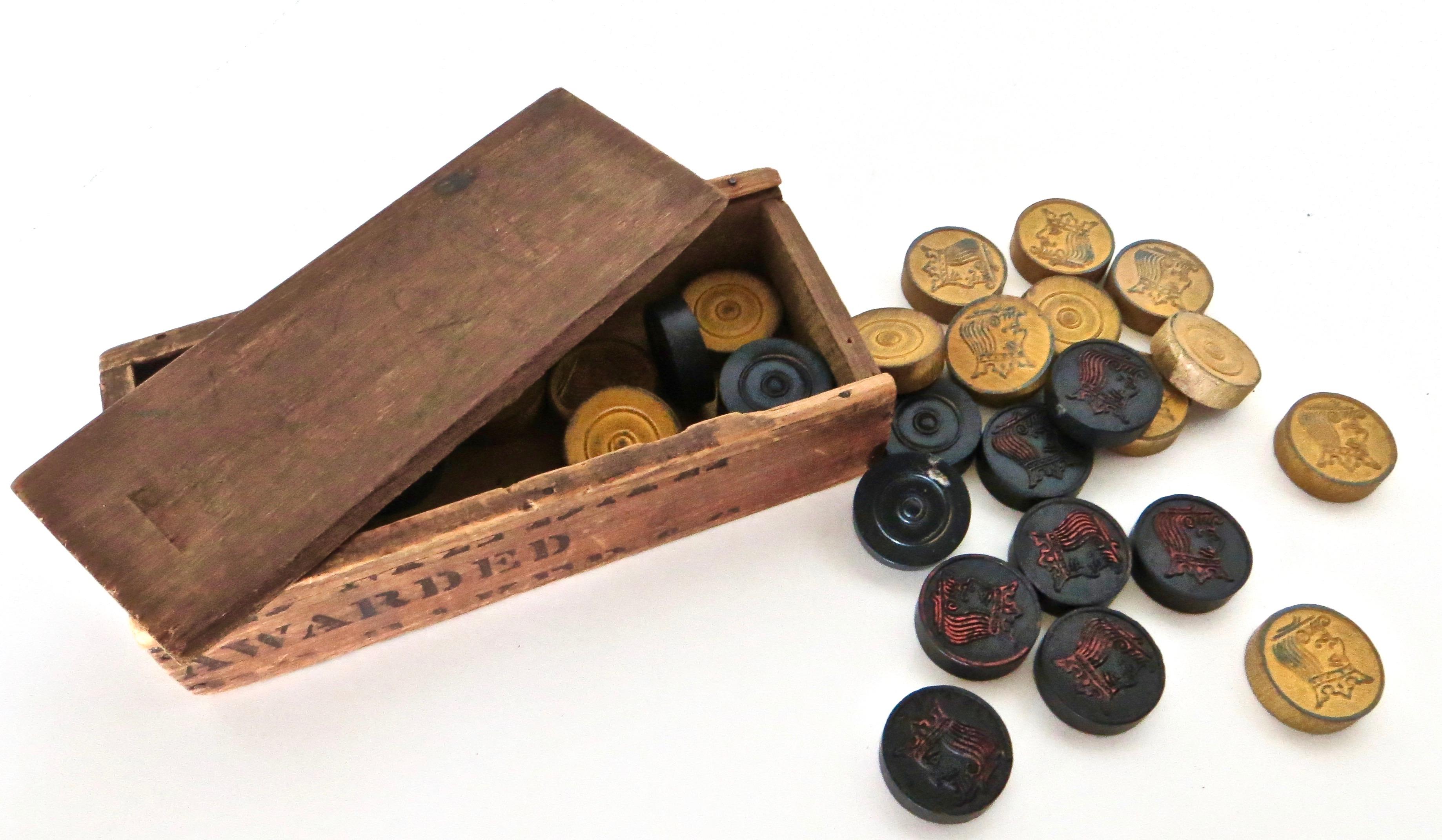 Wood Early 19th Century American Double Sided Games Board For Sale