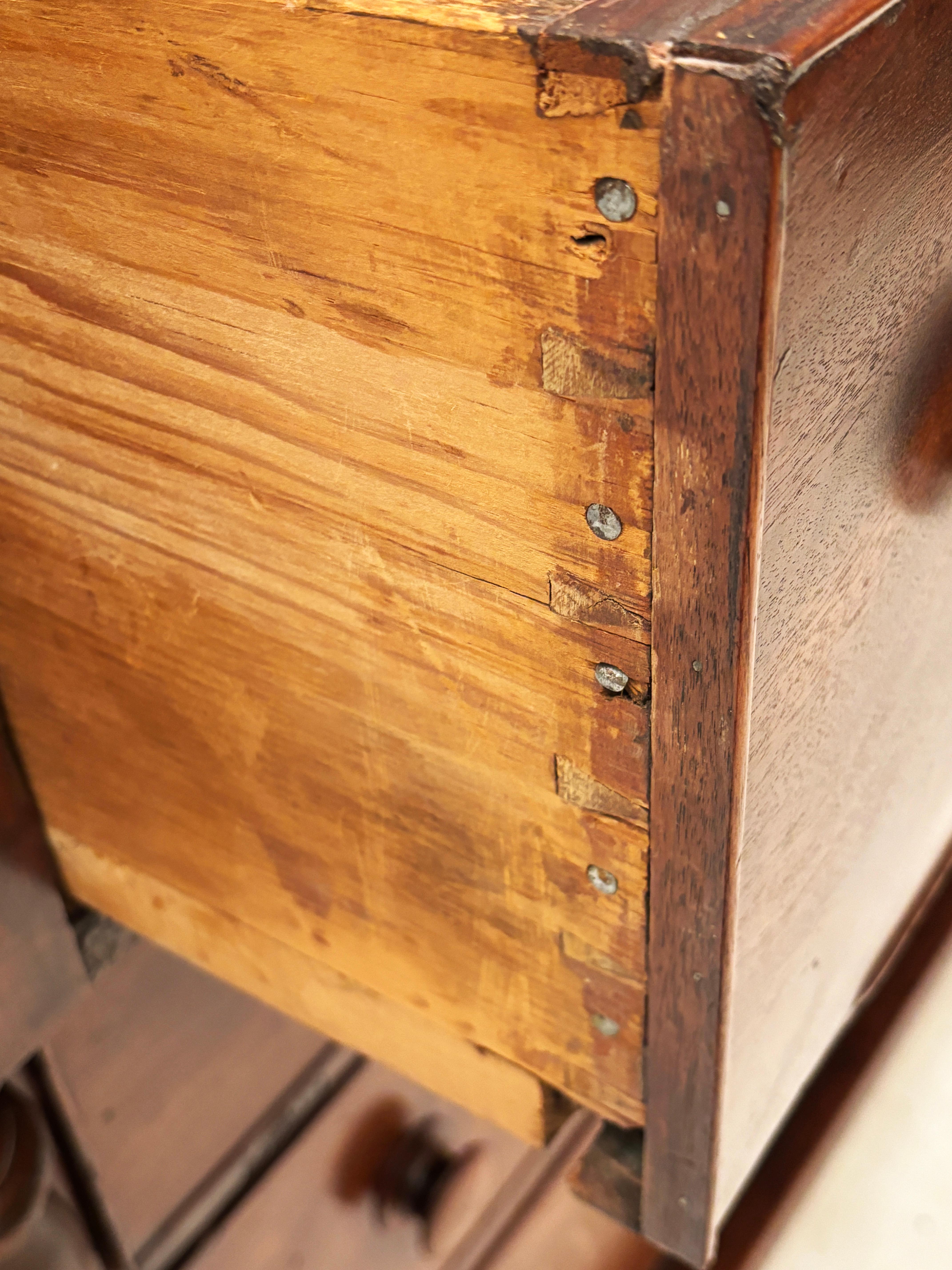 Early 19th Century American Empire Figured Cherry Chest of Drawers 7