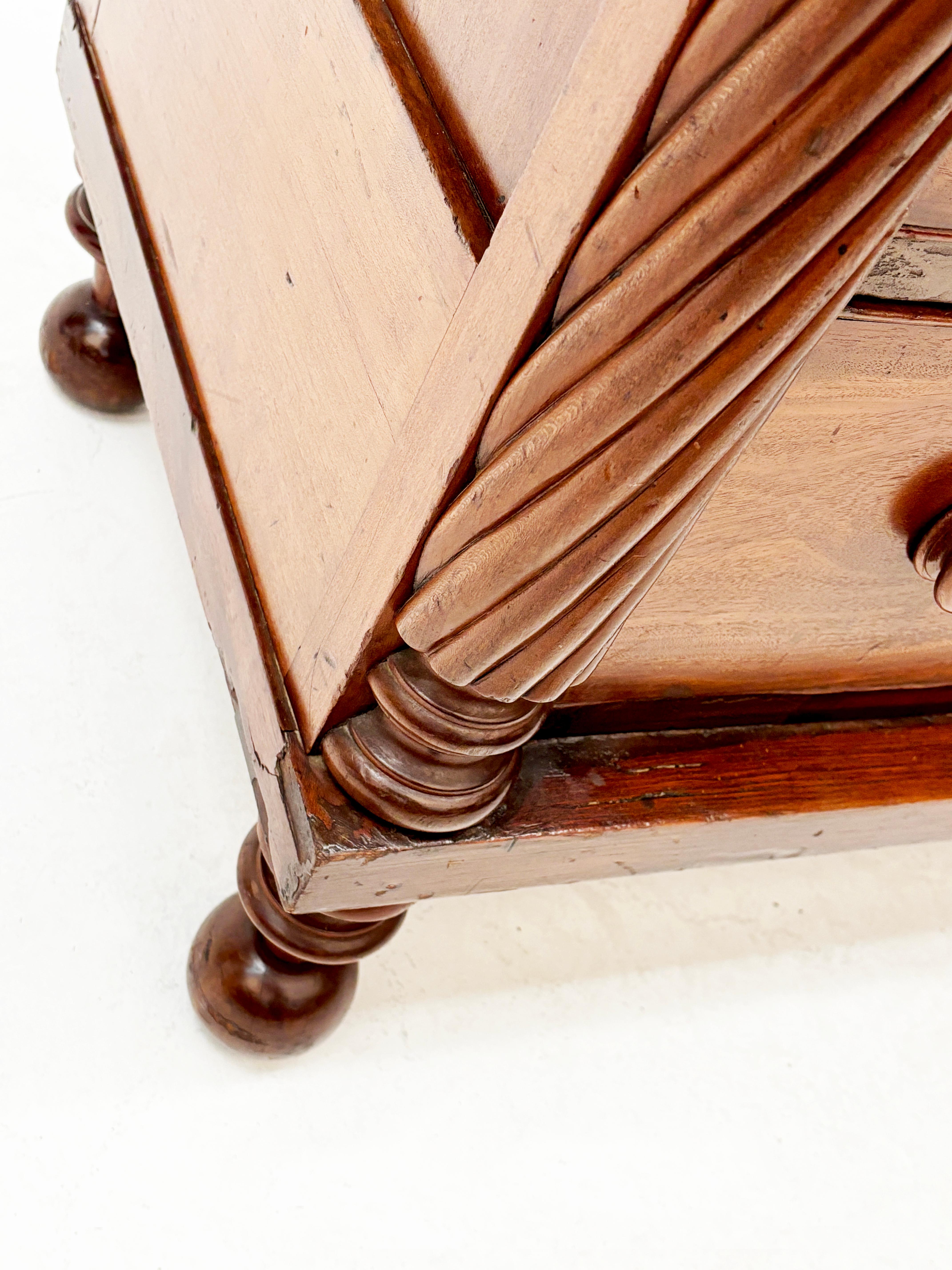 Early 19th Century American Empire Figured Cherry Chest of Drawers 4