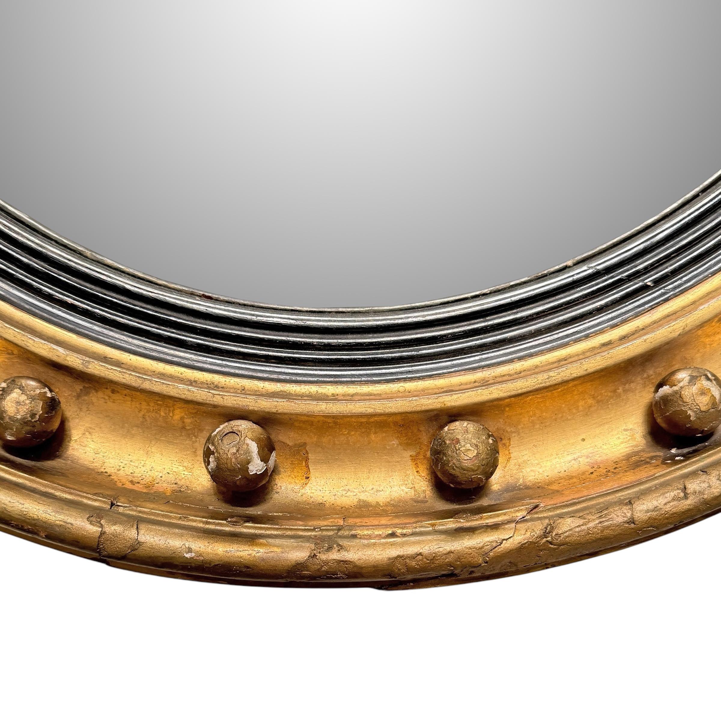 Early 19th Century American Federal Convex Mirror For Sale 5