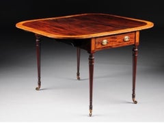 Early 19th Century American Federal Mahogany Inlaid Drop-Leaf Table