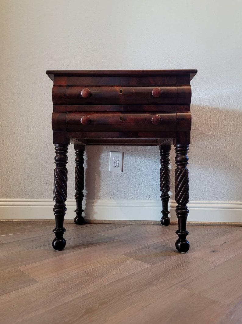 Mahogany Early 19th Century American Federal Period Work Table For Sale