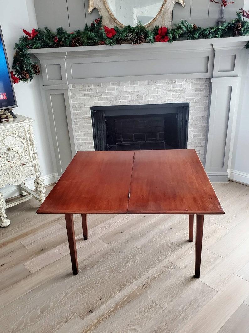antique flip top table