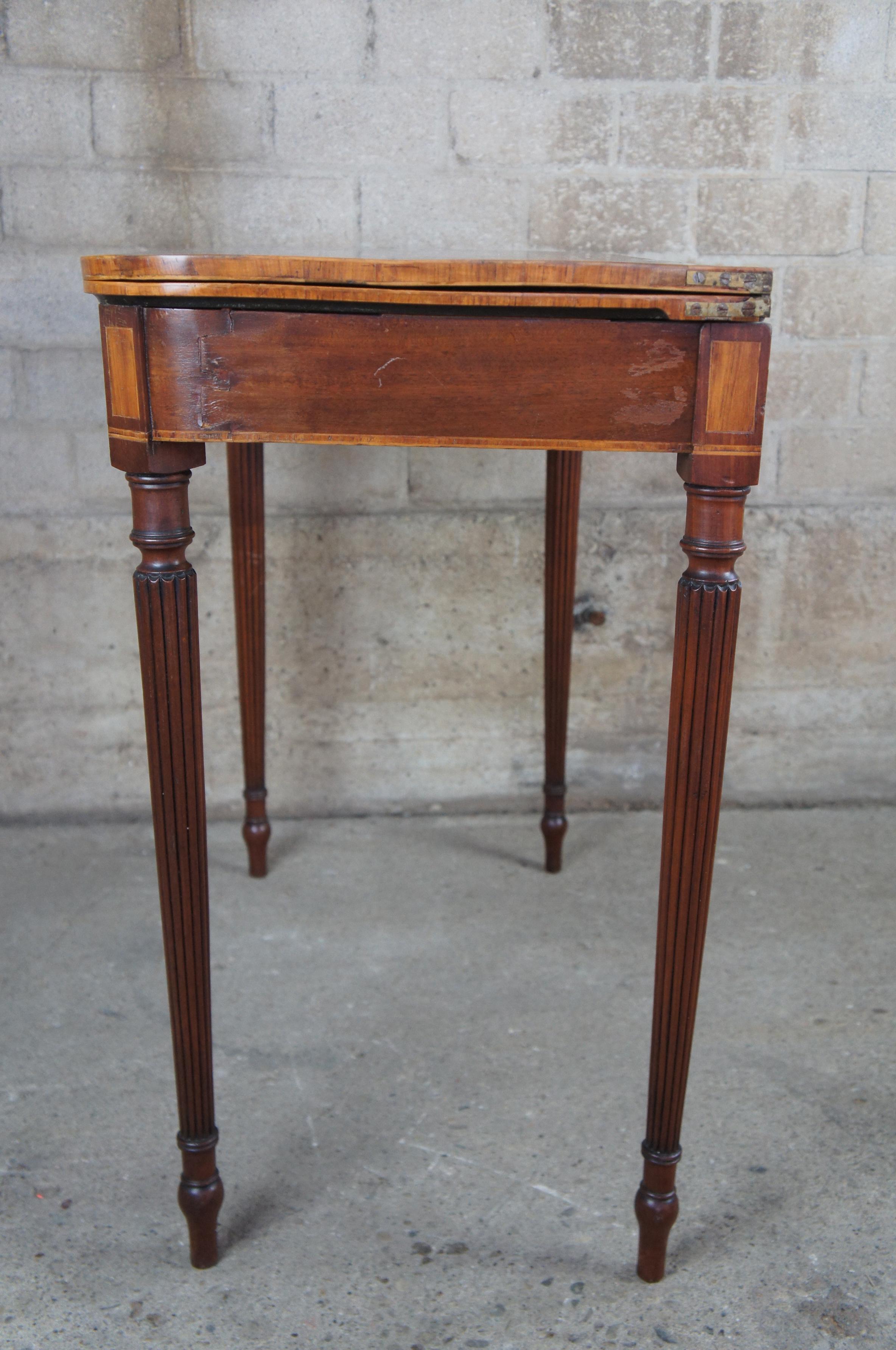 Early 19th Century American Mahogany Sheraton Console Game Table Hall Entryway 6