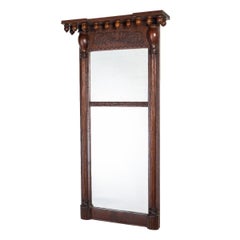 Early 19th Century American Mahogany Tabernacle Pier Mirror