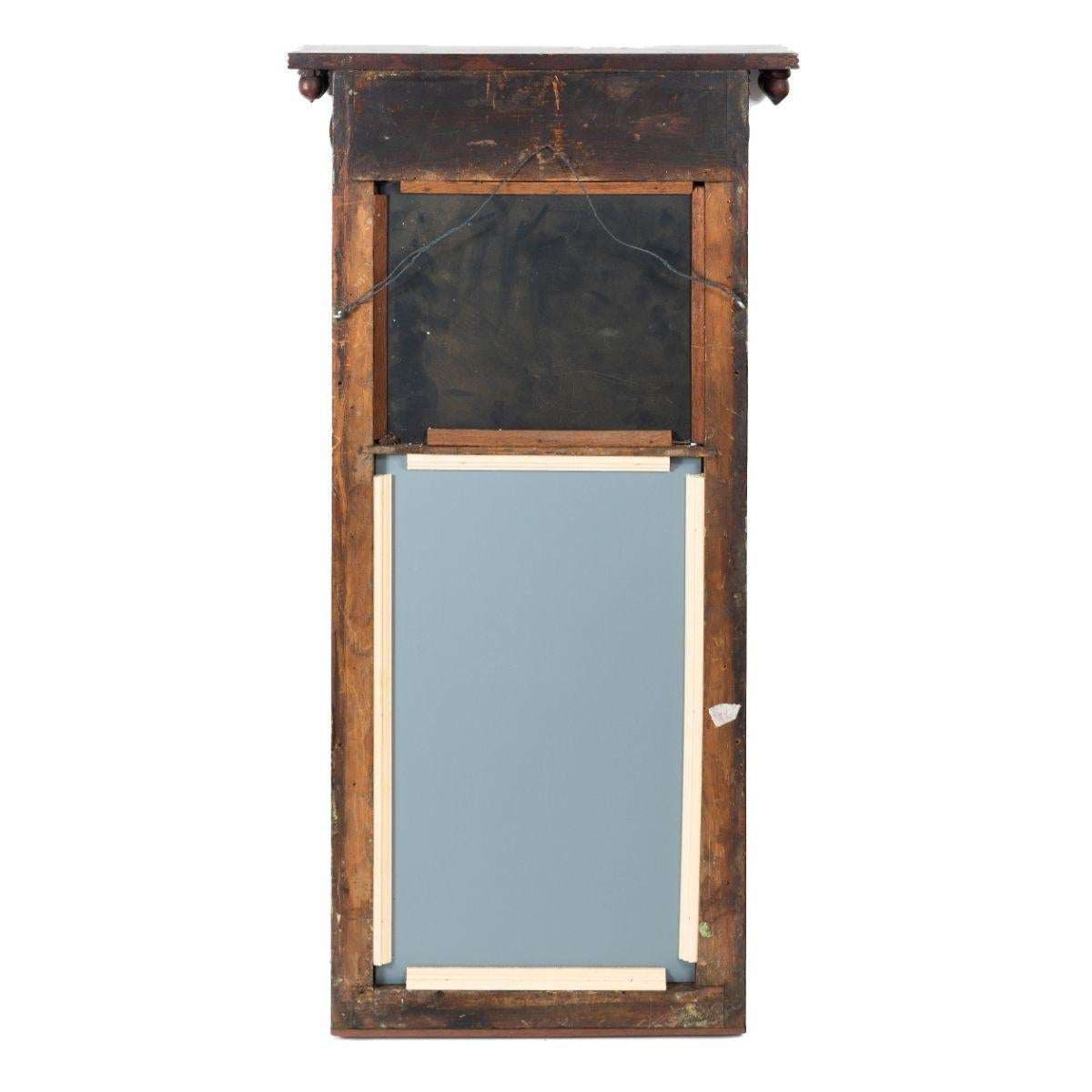 Early 19th Century American Mahogany Tabernacle Pier Mirror In Good Condition For Sale In Kenilworth, IL