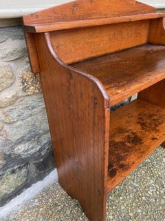 Early 19th Century American Primitive Pine Bucket Bench