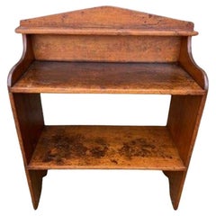 Early 19th Century American Primitive Pine Bucket Bench