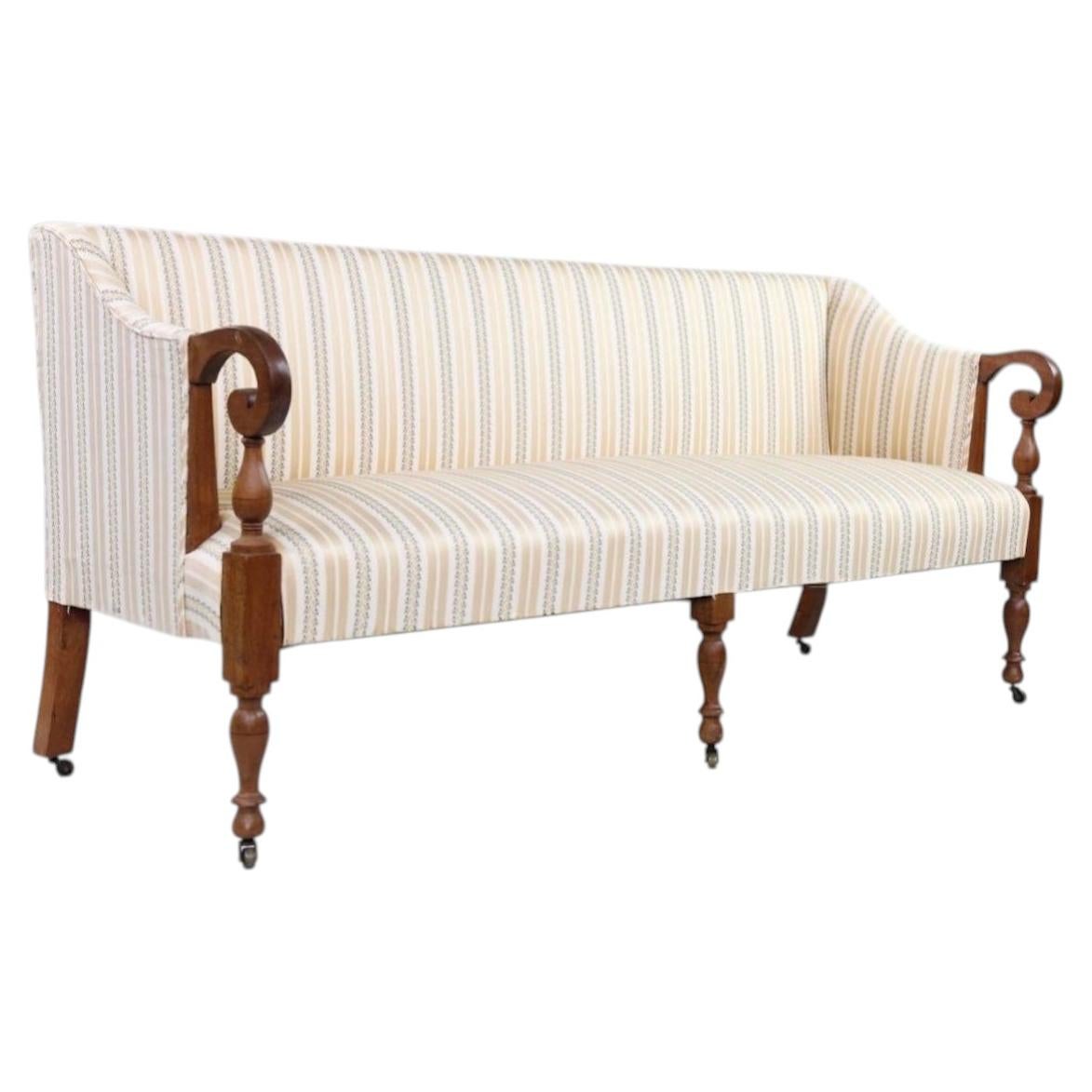 Early 19th Century American Sheraton Federal Sofa