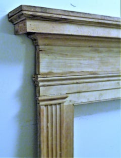 Early 19th Century American Stripped Pine Fireplace Mantel