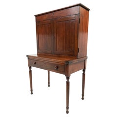 Antique Early 19th Century American Walnut Federal Style Drop-Front Desk