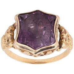 Early 19th Century Amethyst Intaglio Ring