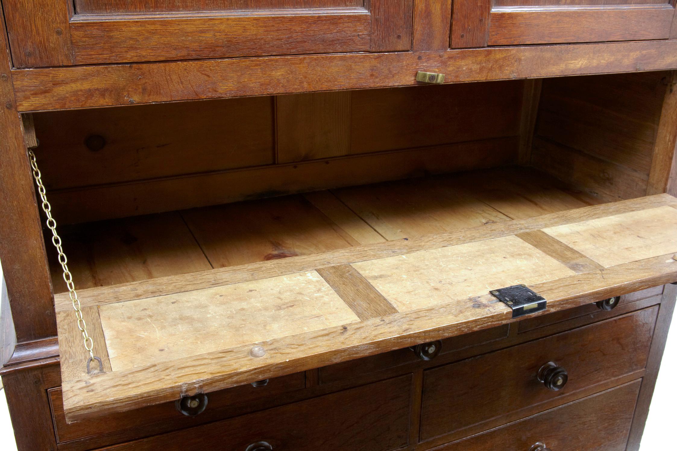 Early 19th Century and Later Oak Cupboard In Good Condition In Debenham, Suffolk