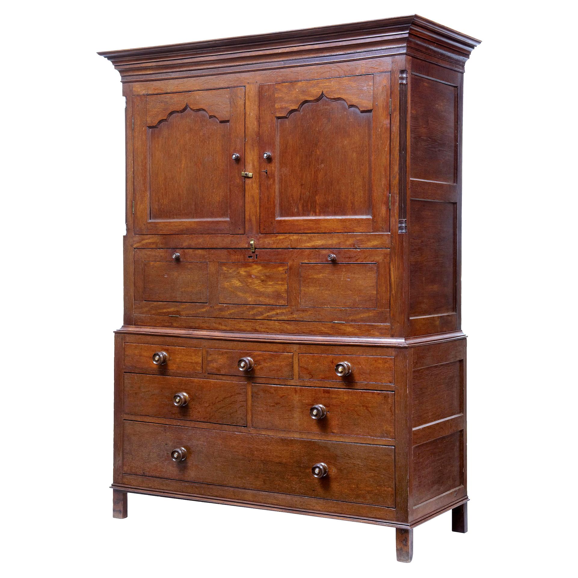 Early 19th Century and Later Oak Cupboard For Sale at 1stDibs
