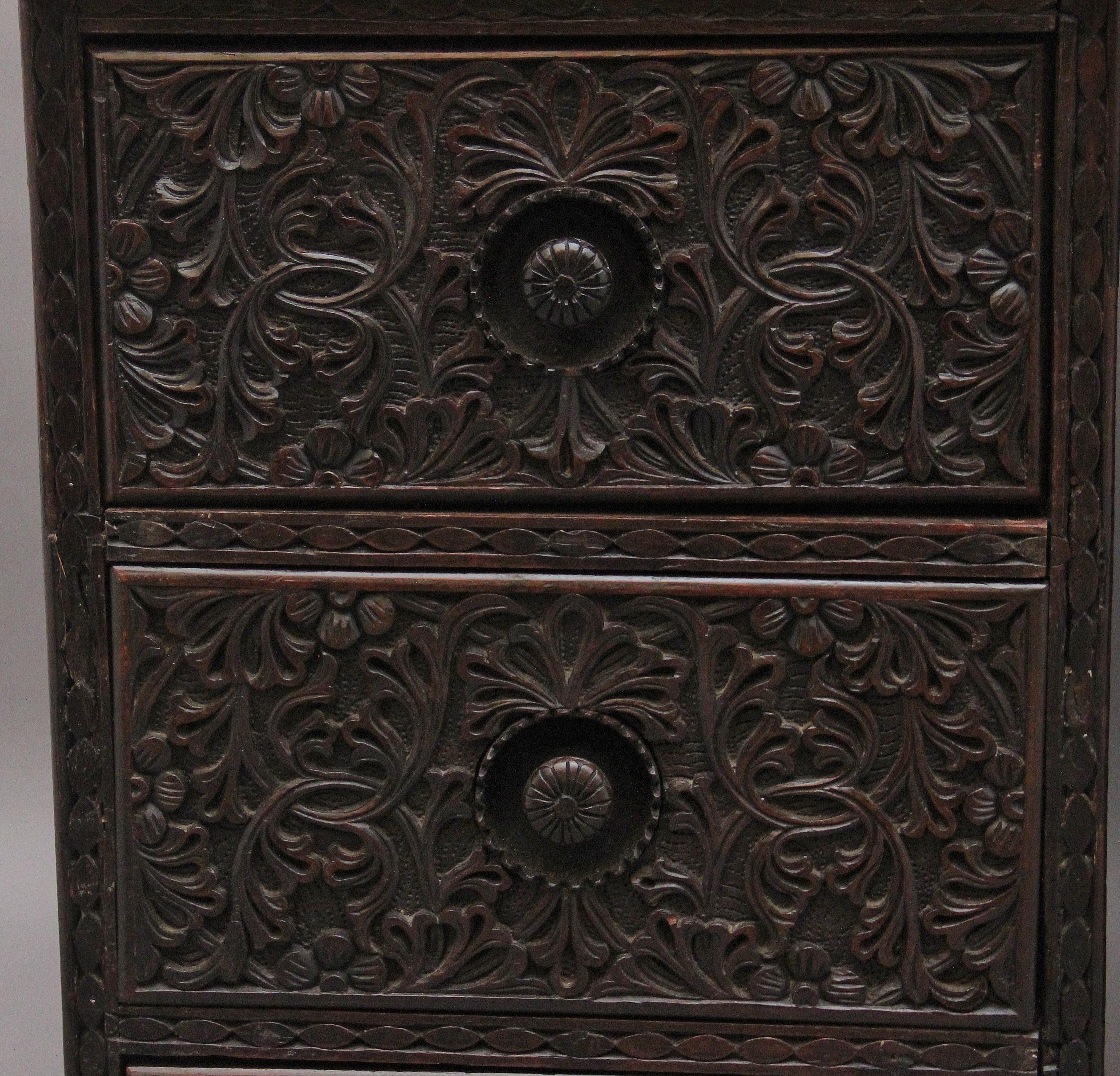 Early 19th Century Anglo-Indian carved partners desk For Sale 6