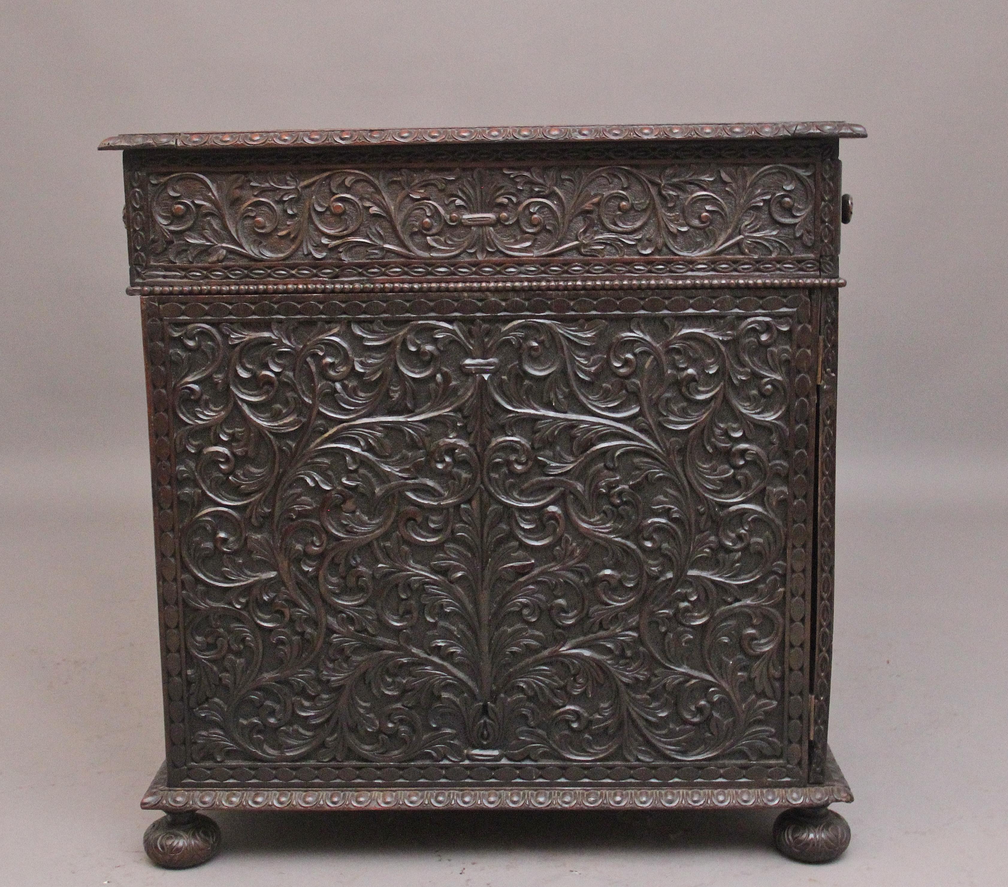 Early 19th Century Anglo-Indian carved partners desk For Sale 1