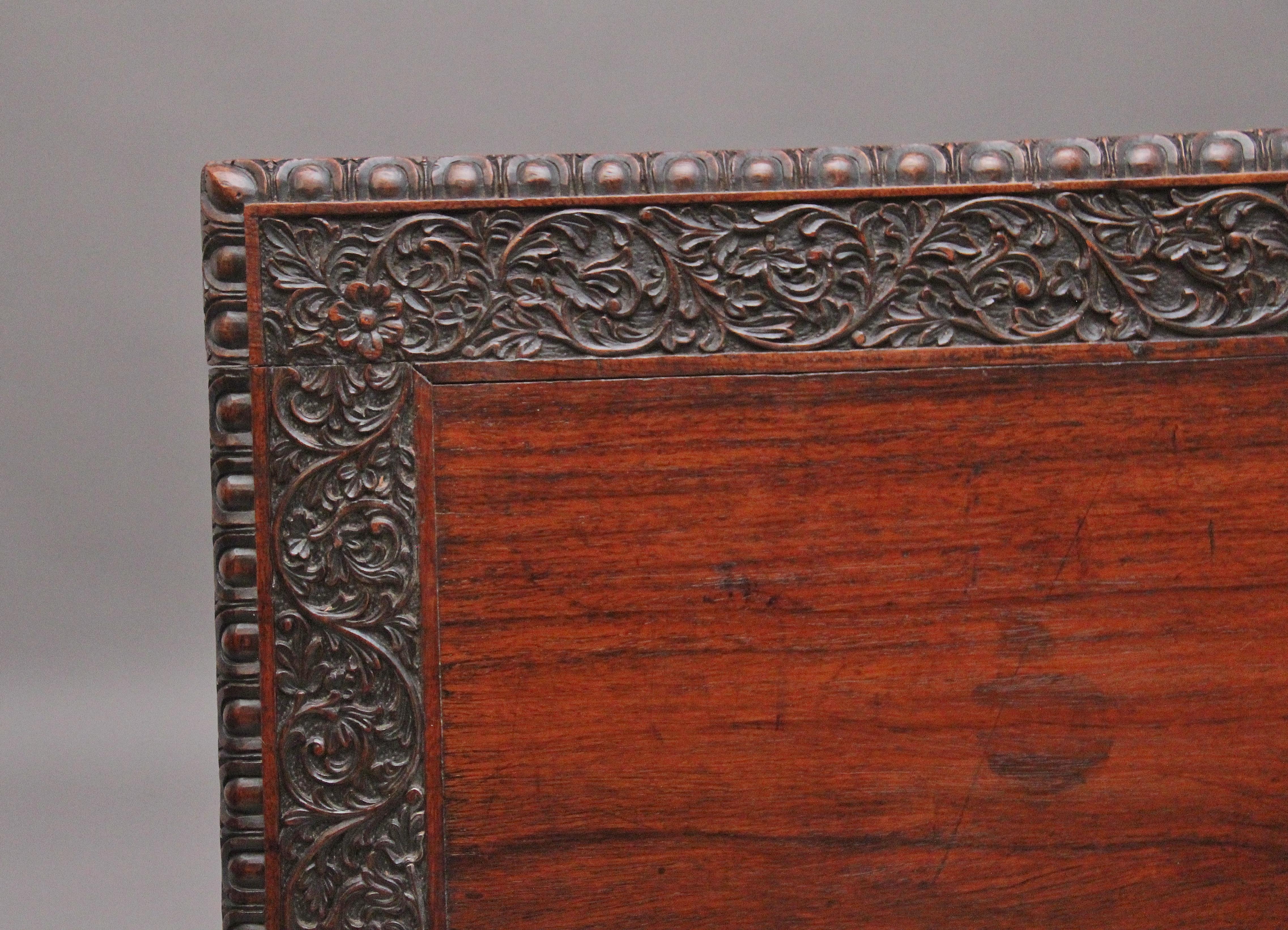 Early 19th Century Anglo-Indian carved partners desk For Sale 3
