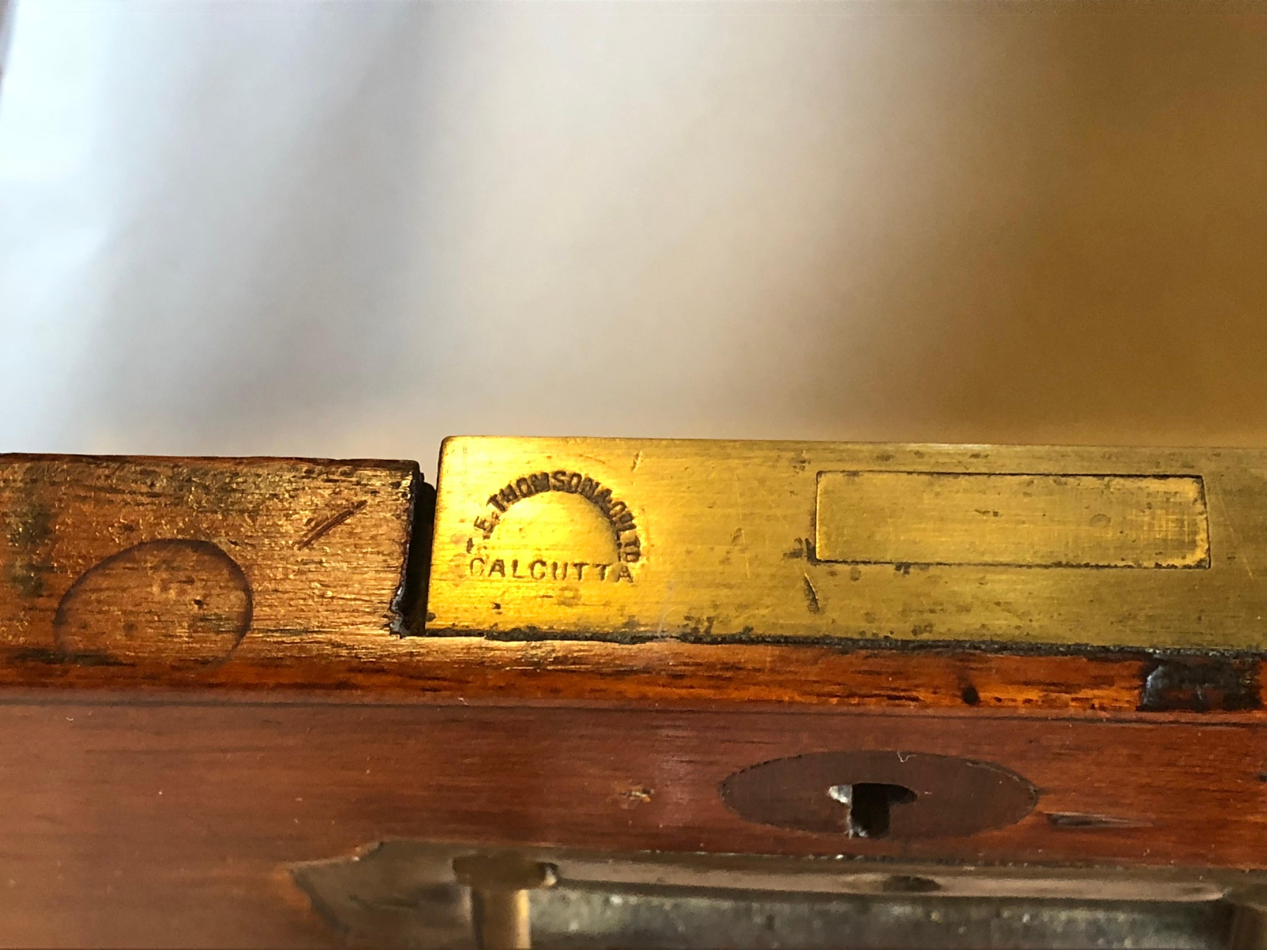 Early 19th Century Anglo-Indian Mahogany Campaign Chest with Desk 8