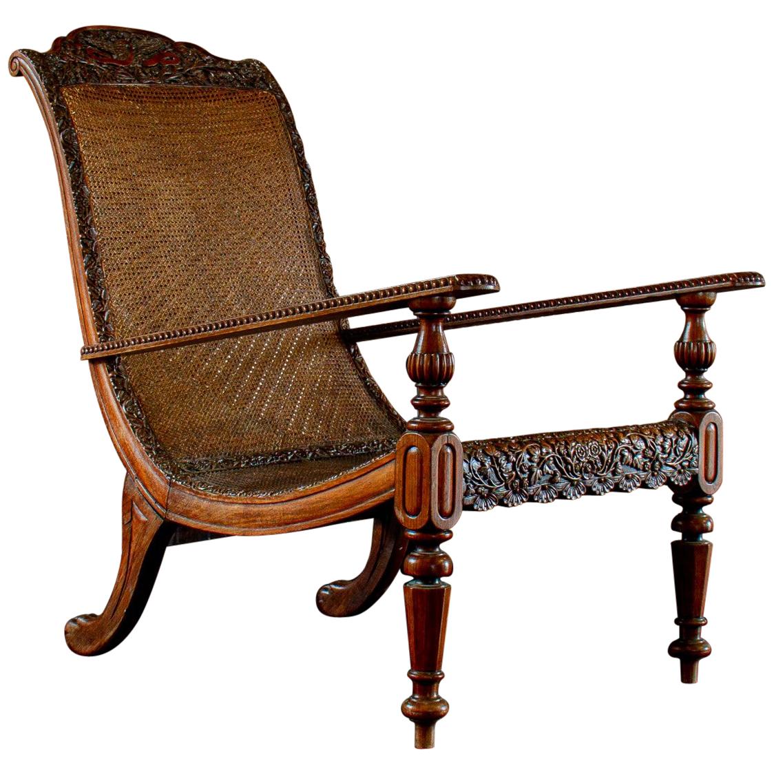 Early 19th Century Anglo-Indian Padouk Wood Armchair, circa 1830