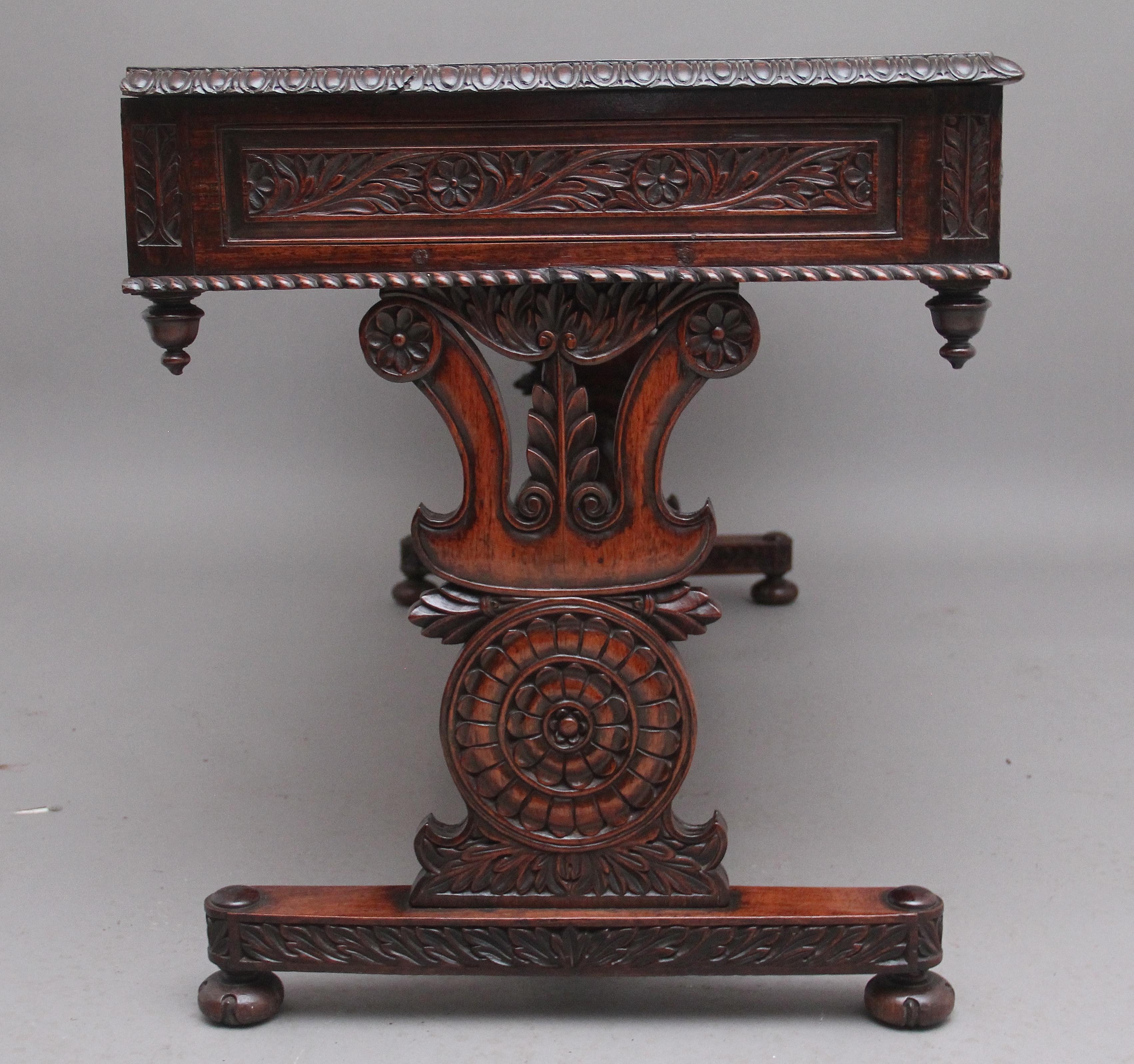 Early 19th Century Anglo-Indian Teak Consul Table 1