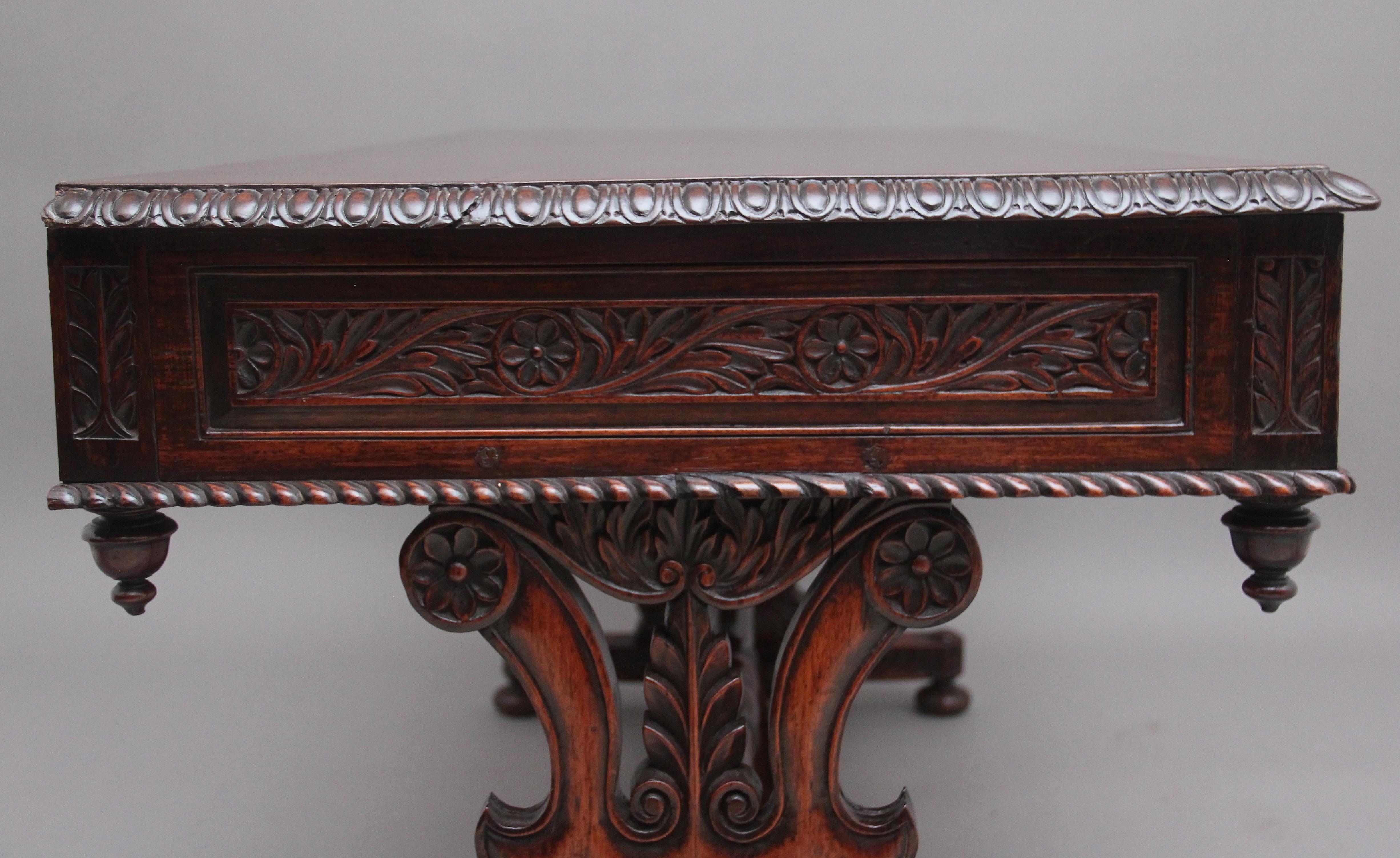 Early 19th Century Anglo-Indian Teak Consul Table 2