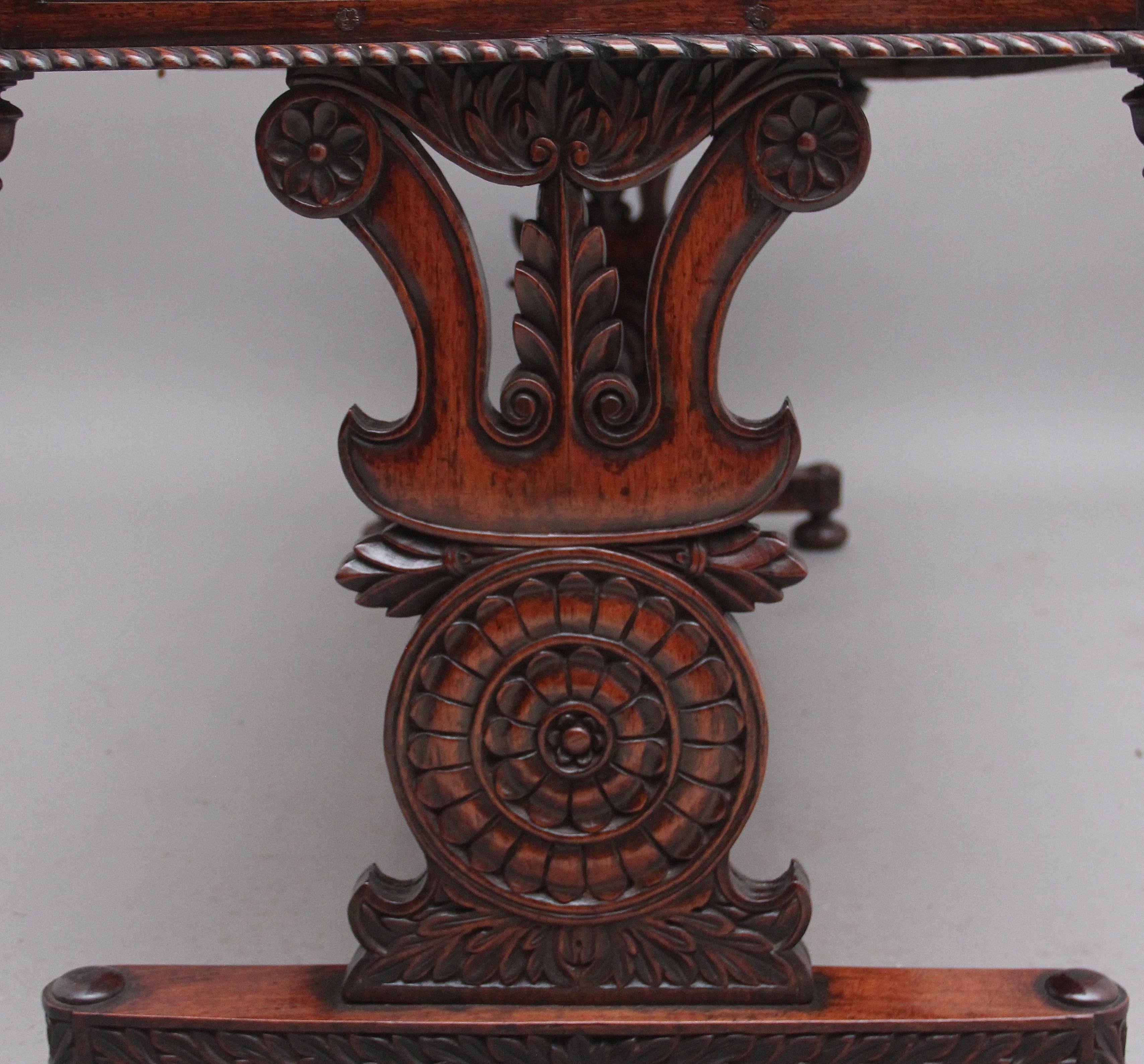 Early 19th Century Anglo-Indian Teak Consul Table 3